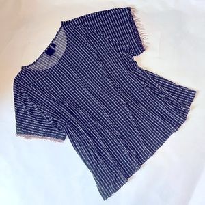 Rafaella black & white top